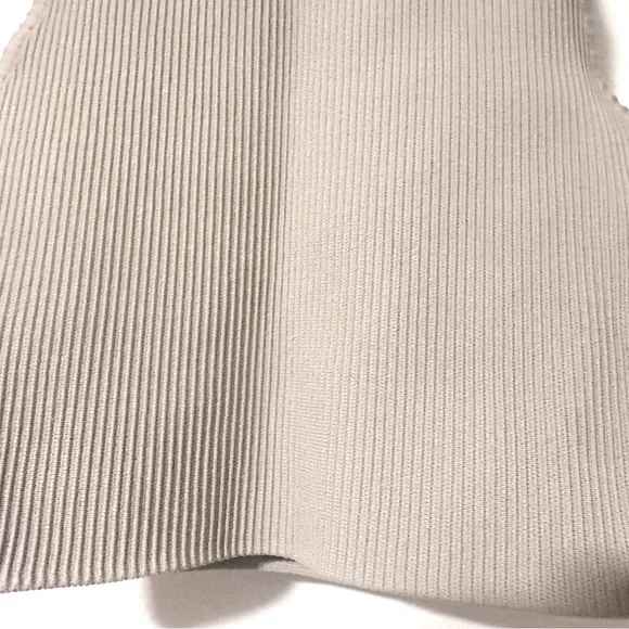 Babaton Cream Ribbed Mock-Neck Tank - Picture 2 of 6